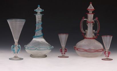 VENISE - LOT DE VERRERIE DE TABLE en verre...