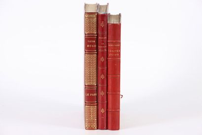 Lot de 3 volumes :

a) HUGO (V.). Le Pape....
