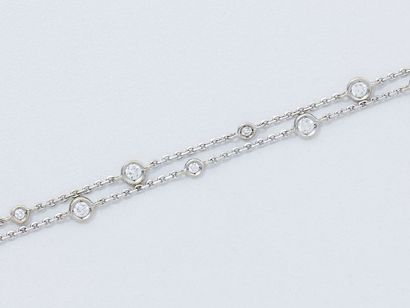 Bracelet en or gris 750 millièmes, composé...