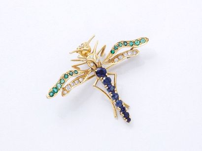 Broche en or 750 millièmes, stylisant une...