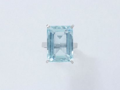 Bague en or gris 750 millièmes, ornée d'une...
