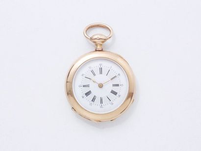 Petite montre de poche en or 750 millièmes,...