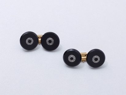 Paire de boutons de manchettes en or 750...