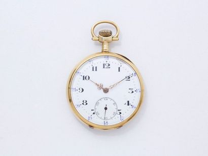 Montre de poche en or 750 millièmes, cadran...