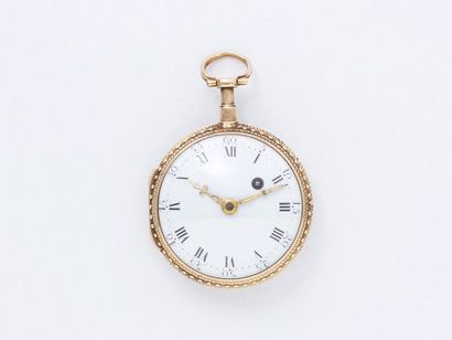Montre de poche en or 750 millièmes, cadran...