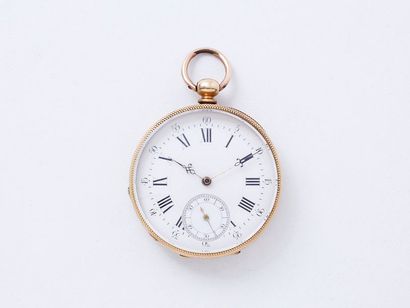 Montre de poche en or 750 millièmes, cadran...