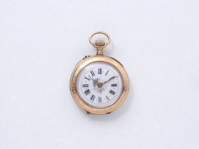 Montre de col en or 750 millièmes, cadran...