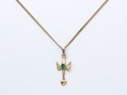 Pendentif saint esprit en or 750 millièmes,...