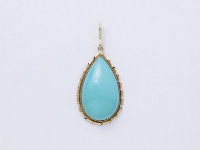 Pendentif piriforme en or 750 millièmes,...
