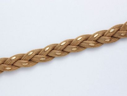 Bracelet souple en or 750 millièmes, composé...