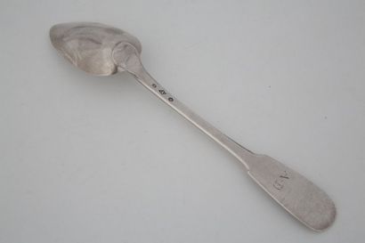 CUILLÈRE À RAGOÛT en argent 

Epoque Restauration

Modèle...