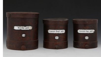 TROIS BOÎTES D'HERBORISTE 

XIXème Siècle

Bois...