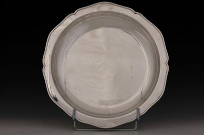 PLAT ROND CREUX MOUVEMENTÉ en argent Minerve...