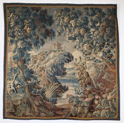 FRAGMENT DE TAPISSERIE Aubusson XVIIIème...