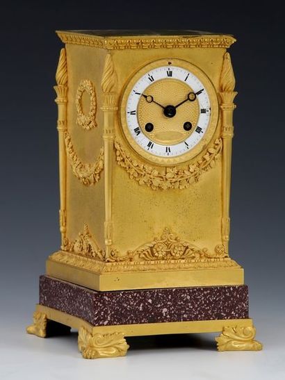PETITE PENDULE BORNE d'après Charles PERCIER...