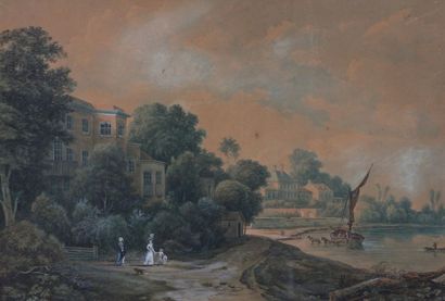 ECOLE ANGLAISE de la Fin du XVIIIème Siècle

Promeneurs...