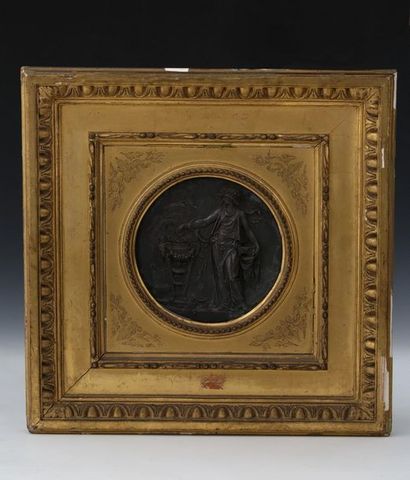 BAS-RELIEF CIRCULAIRE d'après CLODION XIXème...