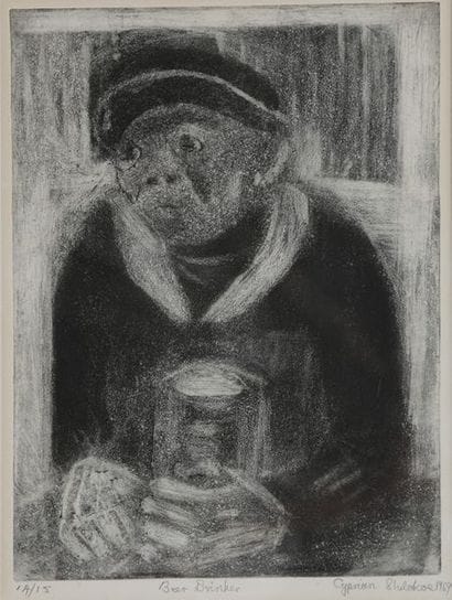 Cyprian Mpho SHILAKOE (1946-1972)

Beer Drunker

Eau-forte

Signée...