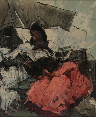 André PETROFF (1894-1975) 

Femme à la robe...