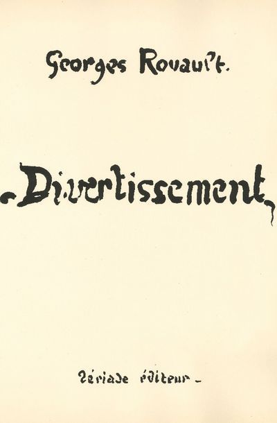 ROUAULT (Georges)

Divertissement, Paris,...