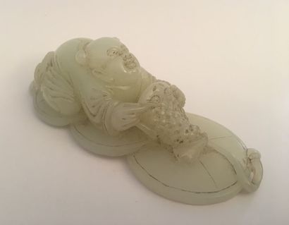 CHINE XIXème Siècle

SUJET en jade blanc...
