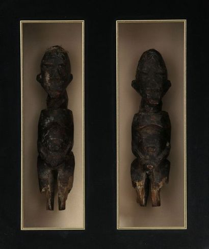 LOBI BURKINA FASO Lot de 2 statuettes en...