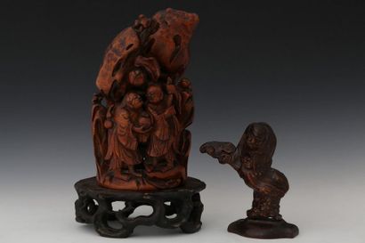 CHINE Vers 1900

GROUPE en bambou sculpté...