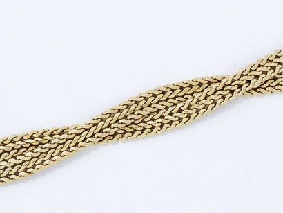 Bracelet souple en or 750 millièmes, composé...
