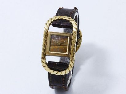 Montre bracelet de dame en or 750 millièmes,...