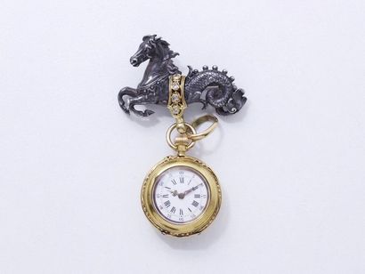 Montre de col en or 750 millièmes, cadran...