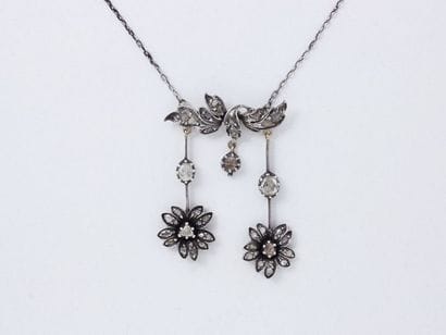 Collier négligé en argent 800 millièmes doublé...