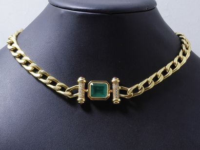 Collier de chien en or 750 millièmes centré...