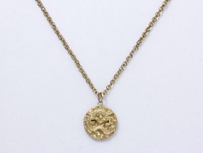 Pendentif en or 750 et 585 millièmes décoré...