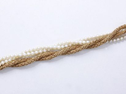 Bracelet en or 750 millièmes composé de 2...