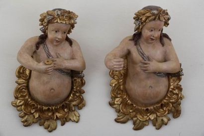 PAIRE DE CHERUBINS PORTES-LUMIERE 

Italie-Fin...