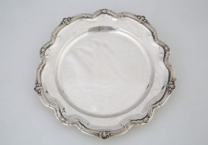 PLAT ROND festonné en argent Minerve 950...
