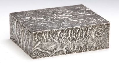Coffret à cigares rectangulaire en argent...