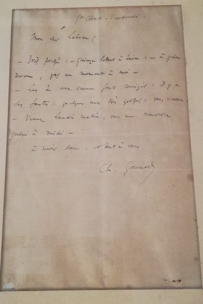 GOUNOD (Charles) compositeur français (1818-1893)....