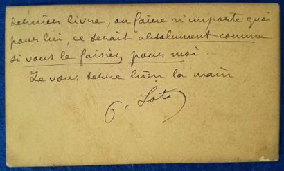 LOTI (Pierre) écrivain (1850-1923). C.A.S....