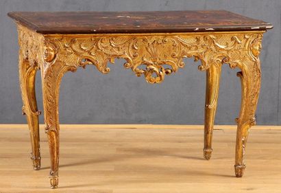 CONSOLE

Epoque Régence

Bois sculpté et...