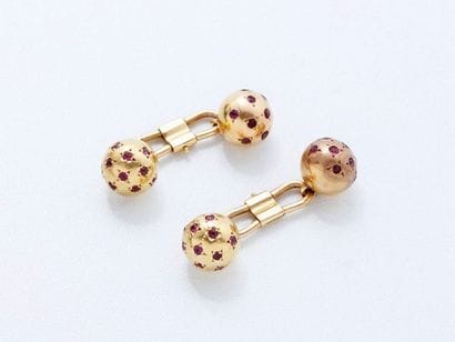 Paire de boutons de manchettes en or 750...