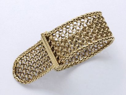Bracelet en or 750 millièmes stylisant une...