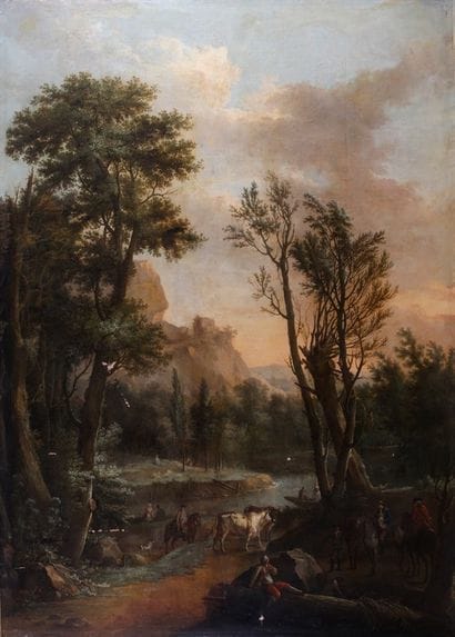 Attribué à Jean-François HUE (1751 - 1823)

Cavaliers...