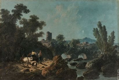 Jean PILLEMENT (Lyon, 1728 - Lyon, 1808)

Paysage...