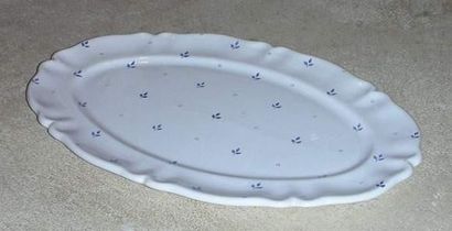 1 plat ovale forme Louis XV décors semi ...