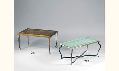 Michel ZADOUNAÏSKY. Table basse en fer forgé...