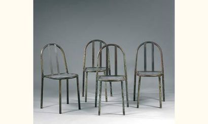 Robert MALLET-STEVENS. Suite de quatre chaises...