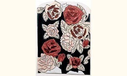 Raoul DUFY.
Empreinte pour un tissu floral...