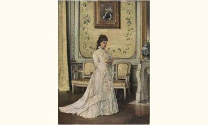 Alfred STEVENS (1823-1906) 
« Elégante au...