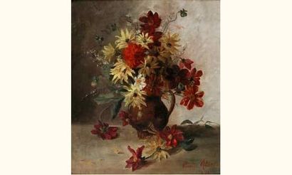 Lucie RANVIER CHARTIER (1867-1932) 
« Bouquet...